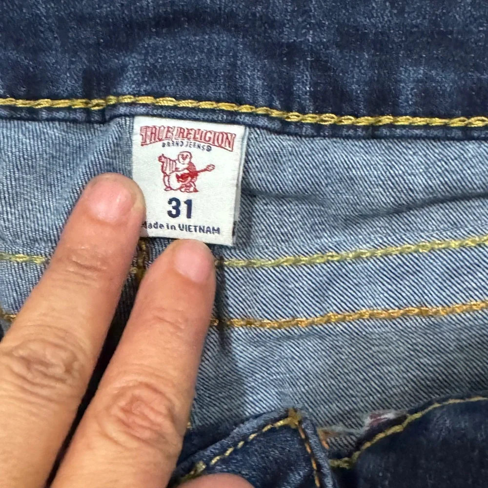 True Religion Joey Bootcut Jeans Flap Pocket Dark Wash Size 31 - Picture 6 of 7